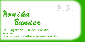 monika bunder business card
