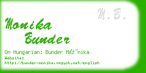 monika bunder business card